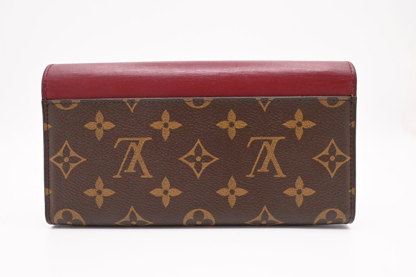 Louis Vuitton Portefeuille Venus Wallet in Monogram and Burgundy Leather