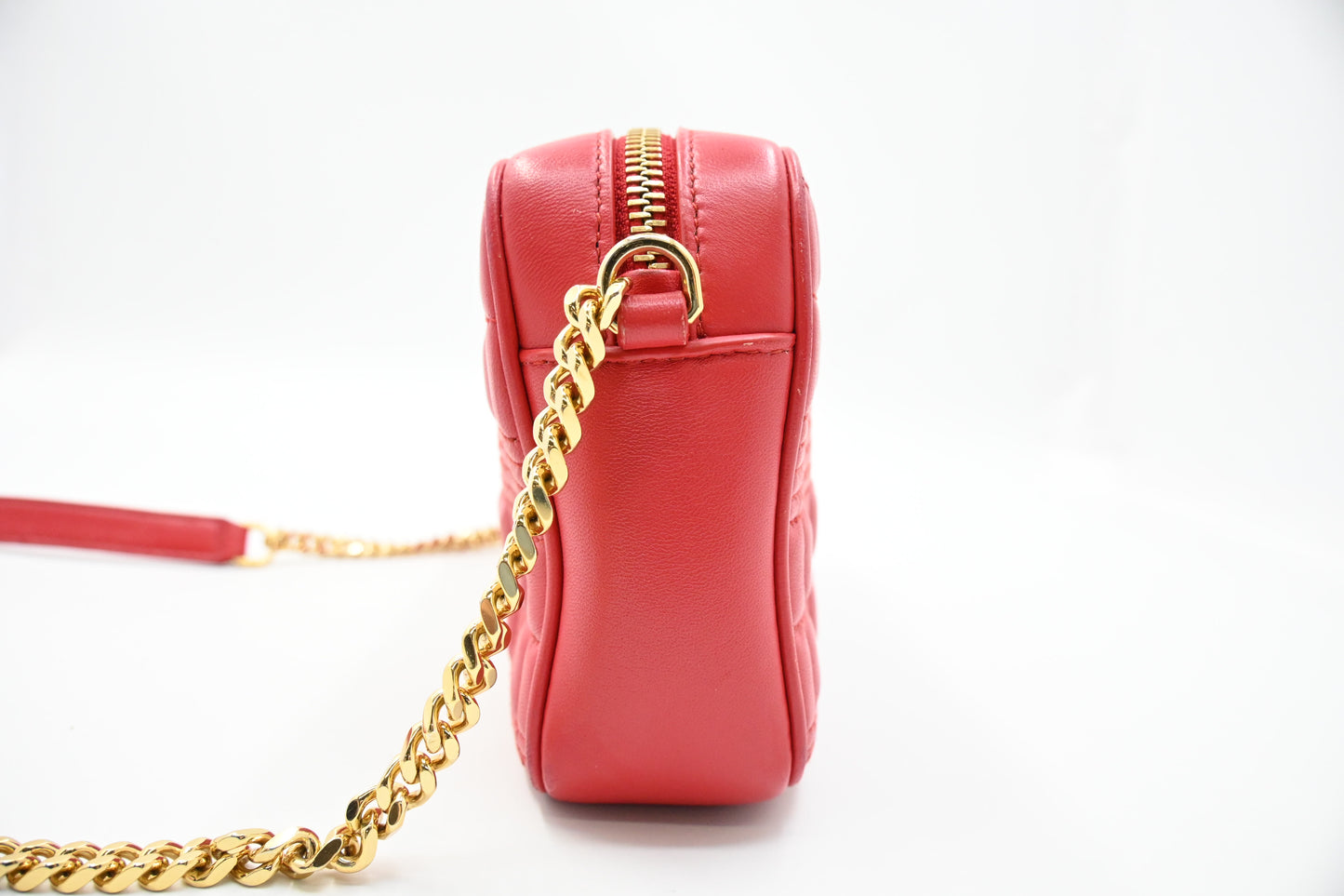 Burberry Lola Camera Bag in Red Leather