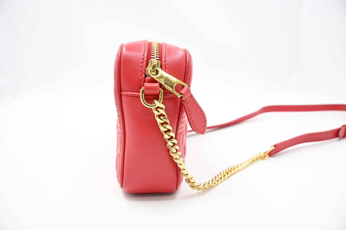Burberry Lola Camera Bag in Red Leather