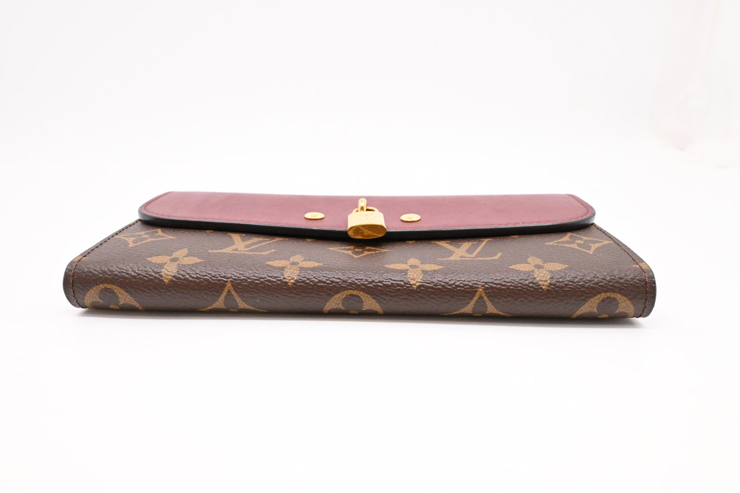 Louis Vuitton Portefeuille Venus Wallet in Monogram and Burgundy Leather