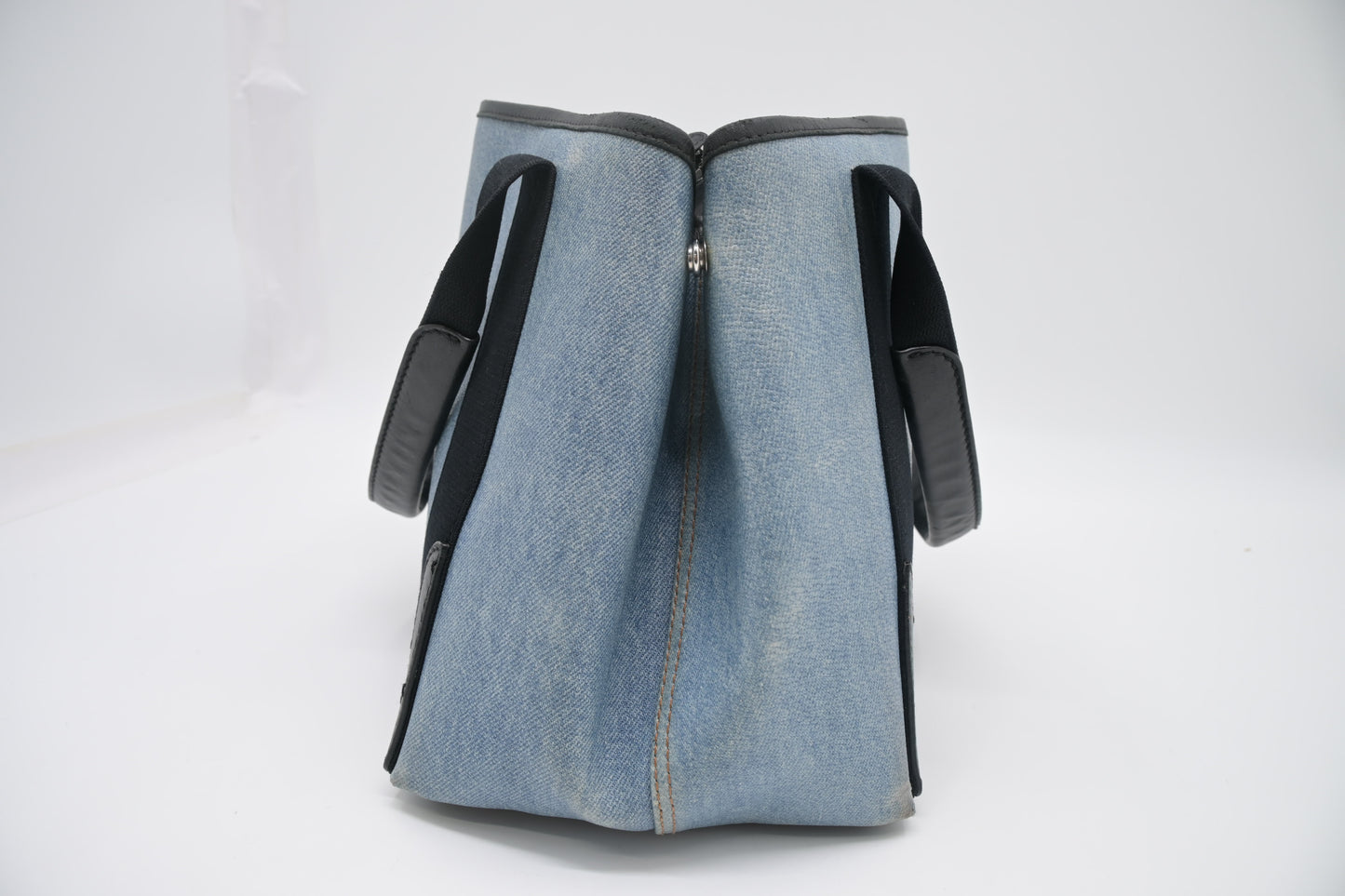 Balenciaga Navy Cabas Small Tote in Blue Coated Canvas