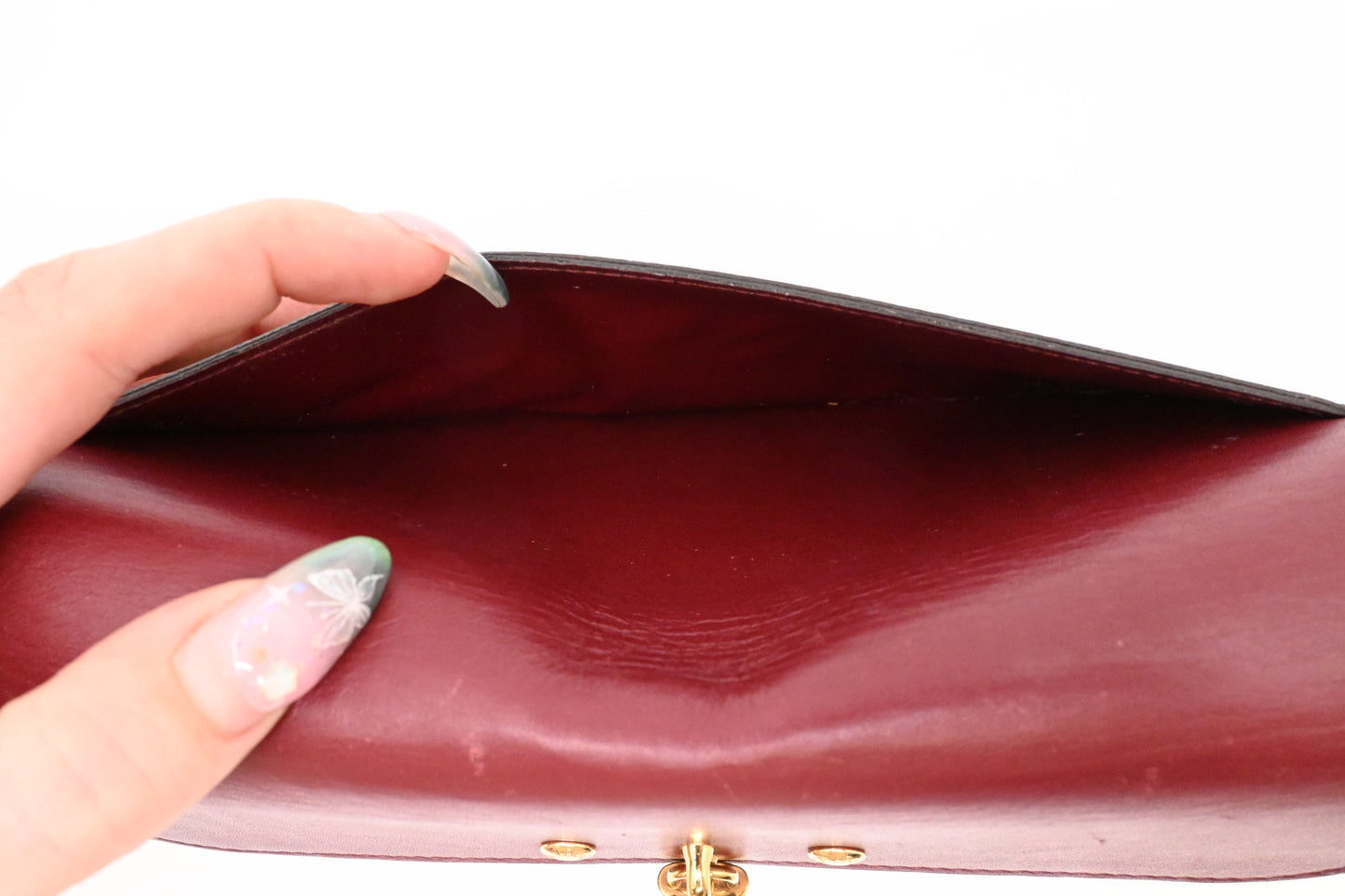 Louis Vuitton Portefeuille Venus Wallet in Monogram and Burgundy Leather