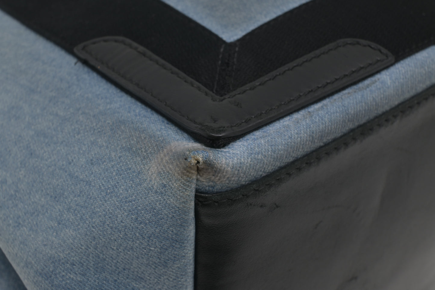 Balenciaga Navy Cabas Small Tote in Blue Coated Canvas