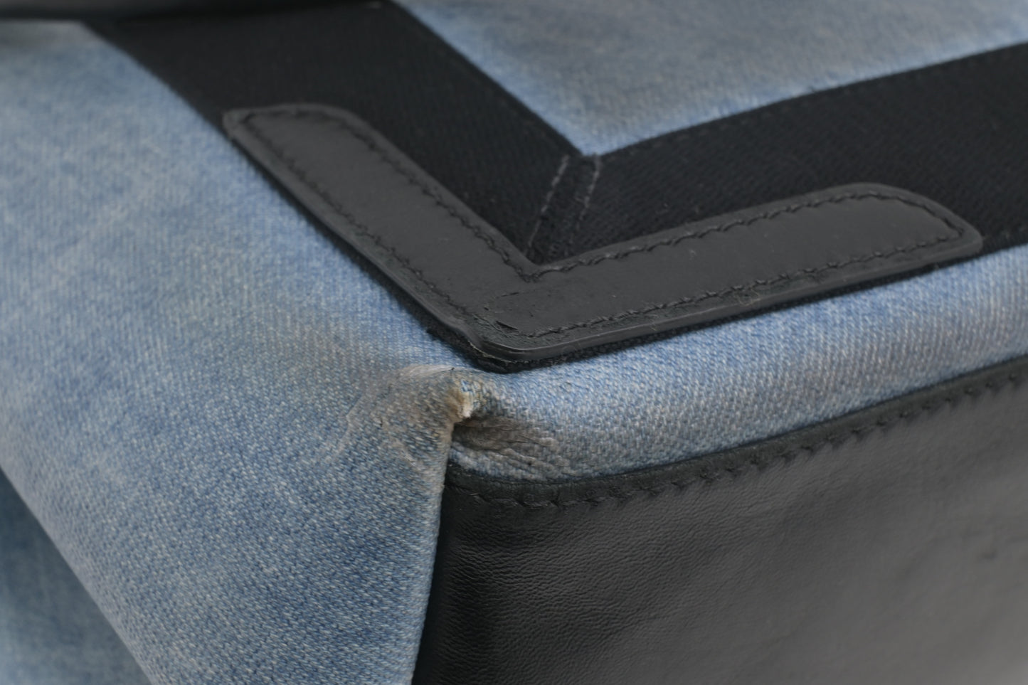 Balenciaga Navy Cabas Small Tote in Blue Coated Canvas