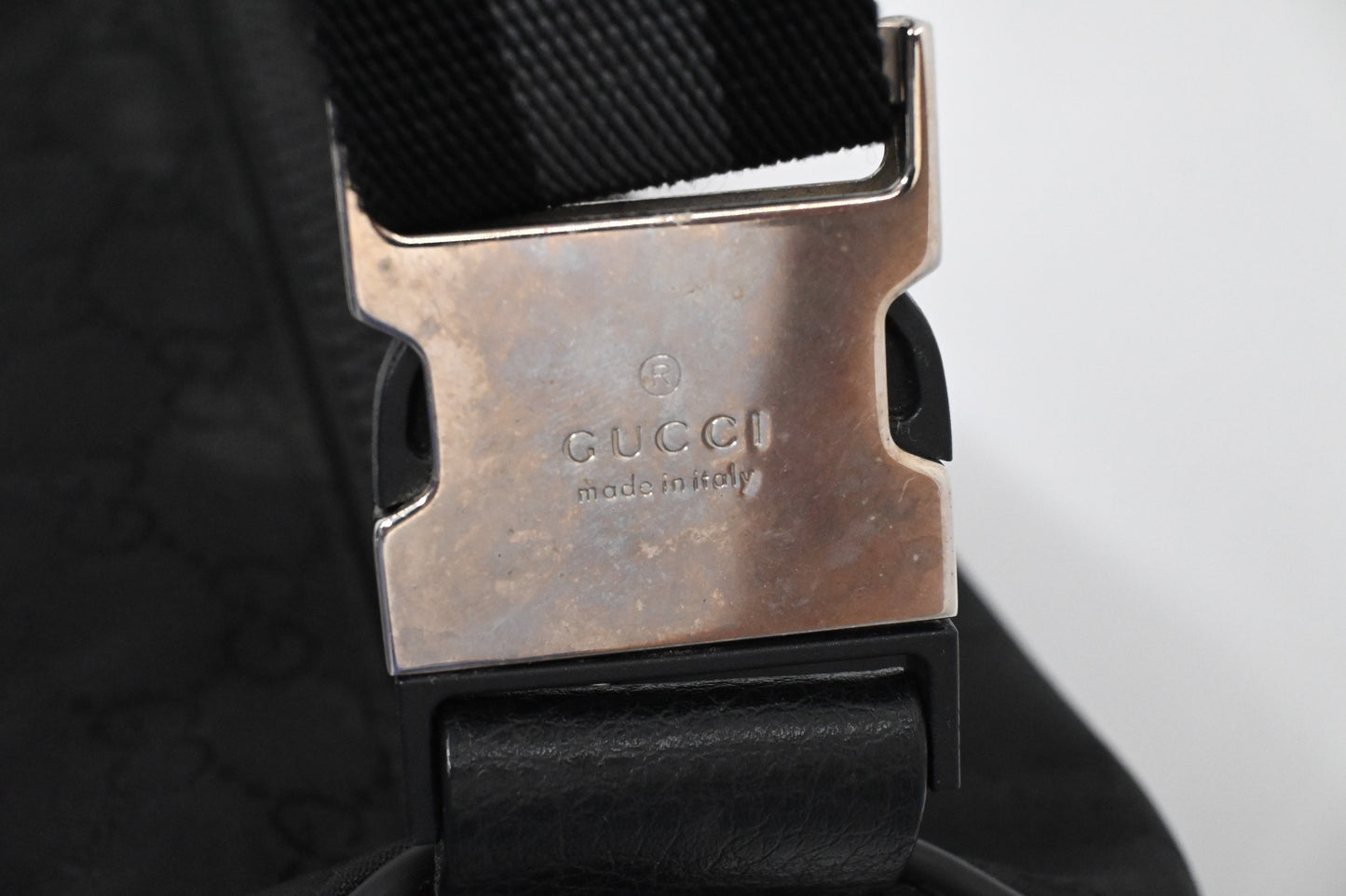 Gucci Waist Bag in Black GG Canvas