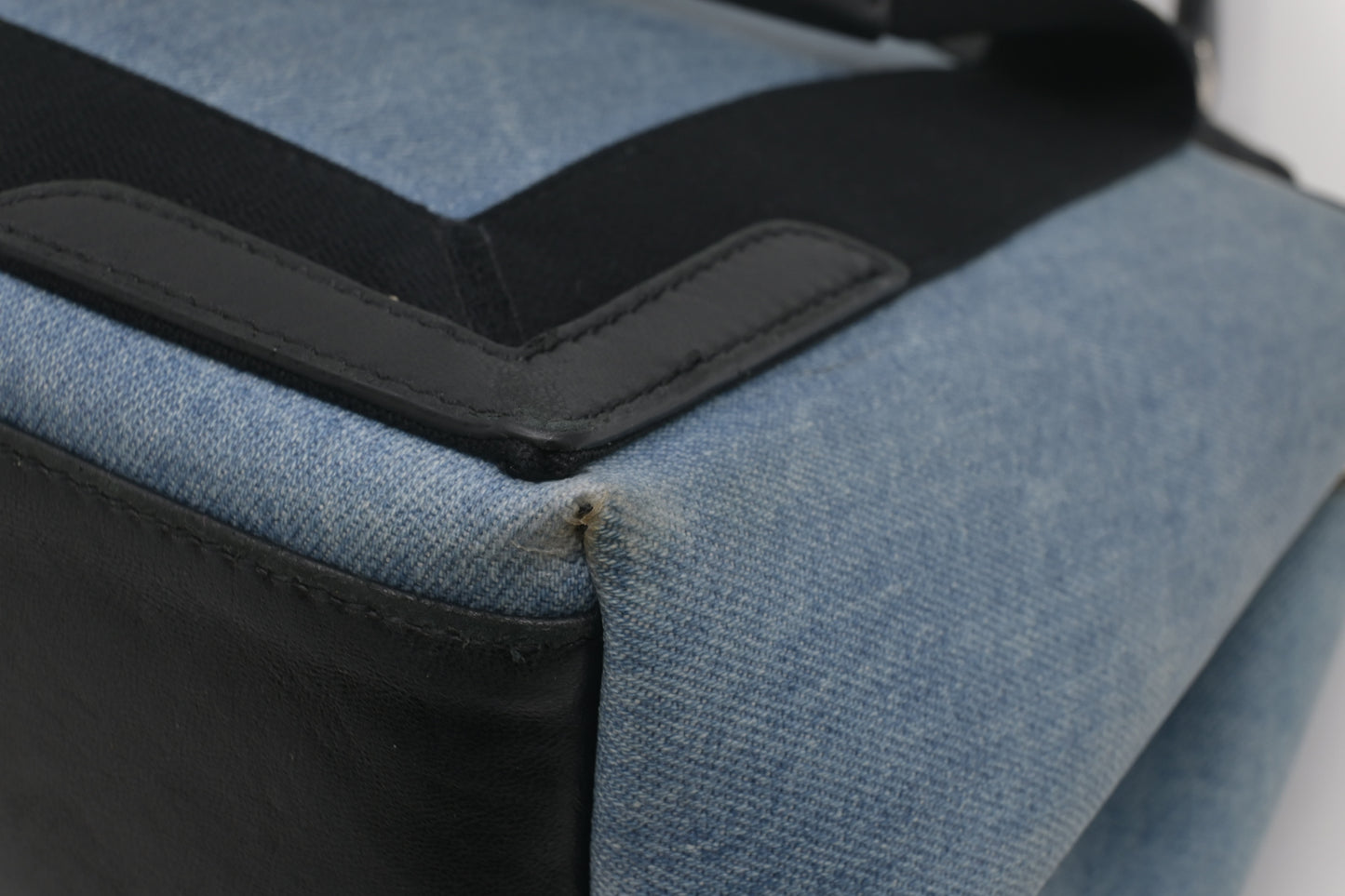 Balenciaga Navy Cabas Small Tote in Blue Coated Canvas