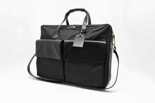 Loewe Anagram Two Way Bag in Black and Green canvas
