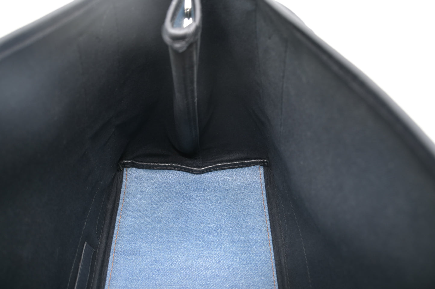 Balenciaga Navy Cabas Small Tote in Blue Coated Canvas