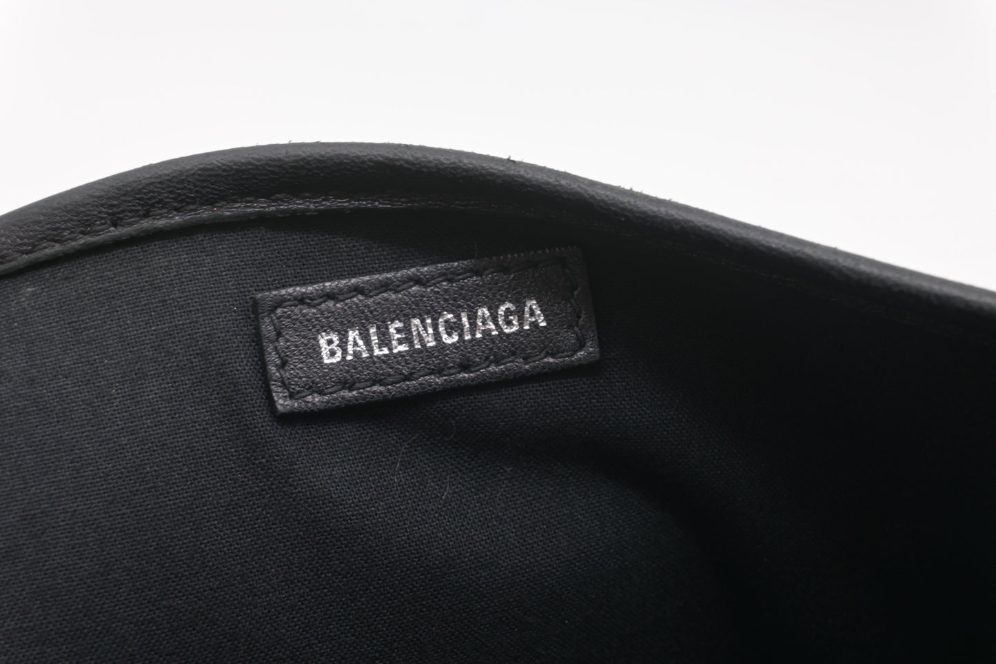 Balenciaga Navy Cabas Small Tote in Blue Coated Canvas
