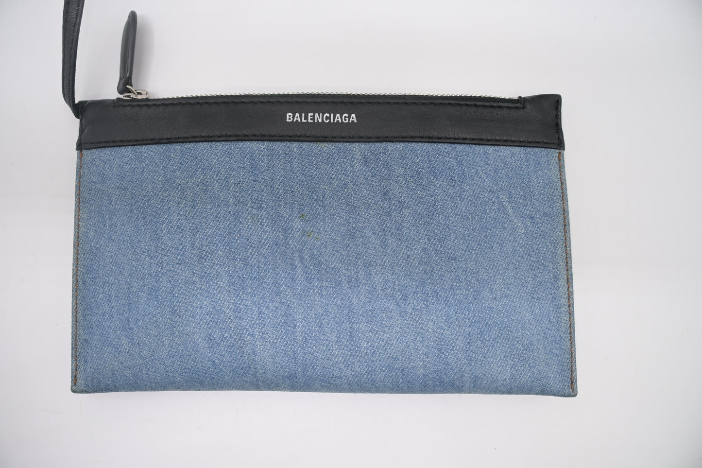 Balenciaga Navy Cabas Small Tote in Blue Coated Canvas