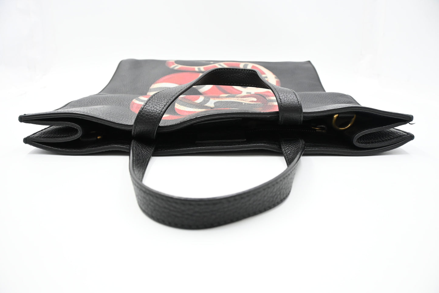 Gucci King Snake Tote in Black Leather