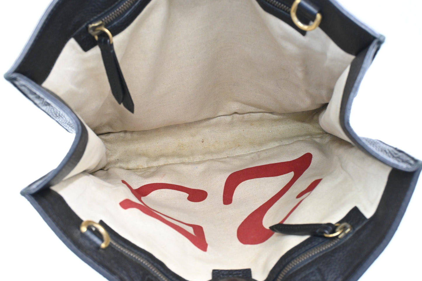 Gucci King Snake Tote in Black Leather