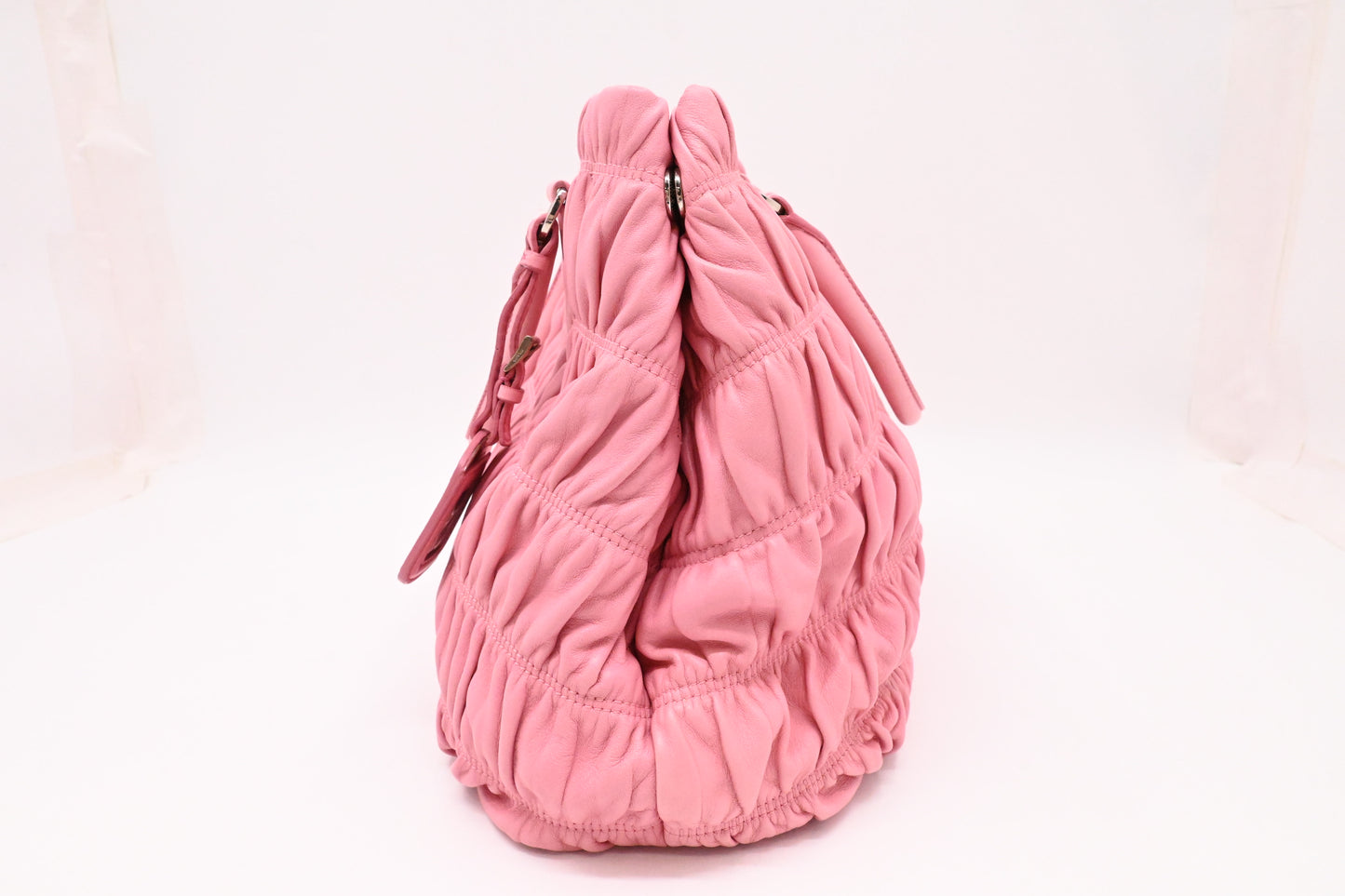 Prada Gaufre Convertible Tote Bag in Pink Leather