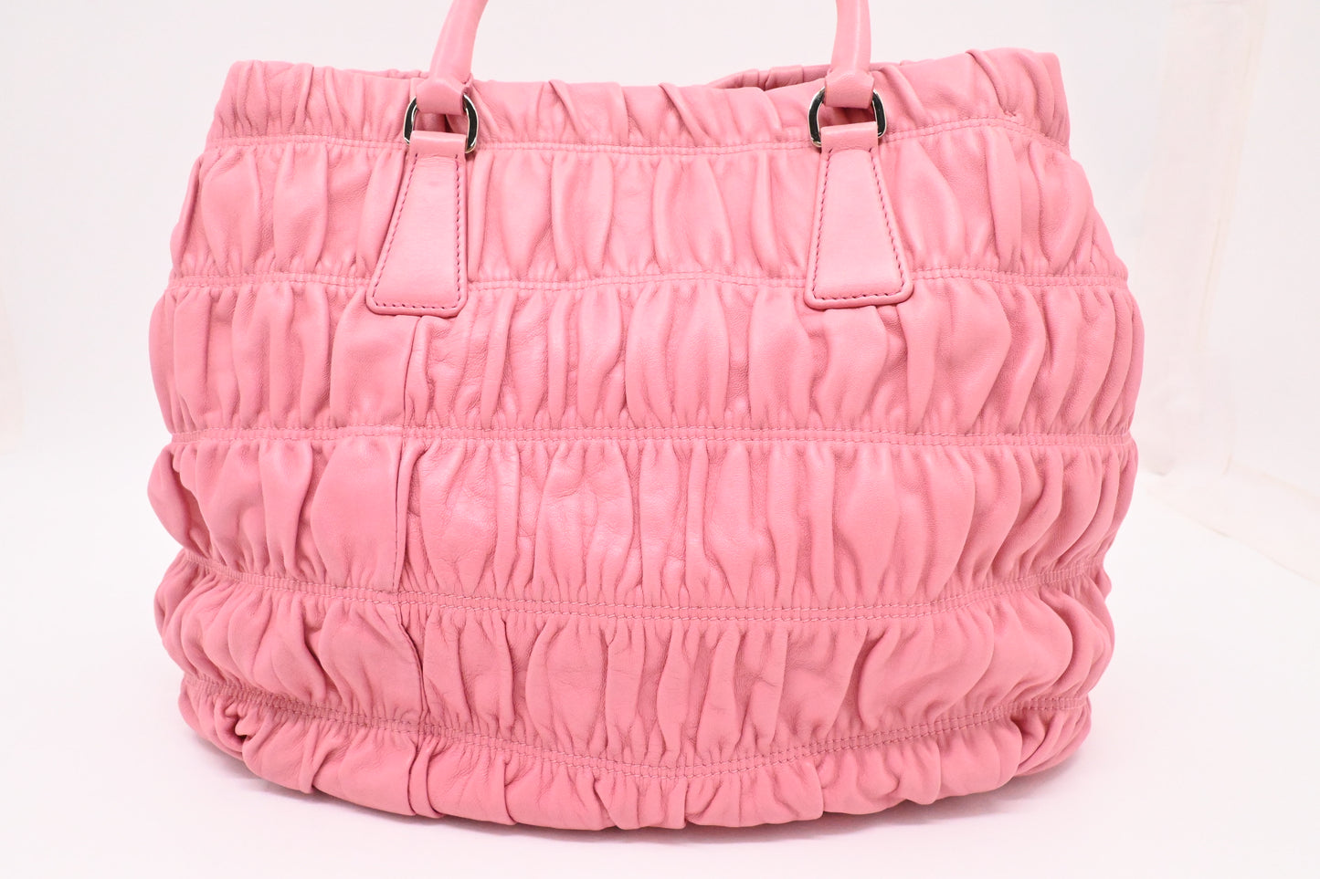 Prada Gaufre Convertible Tote Bag in Pink Leather