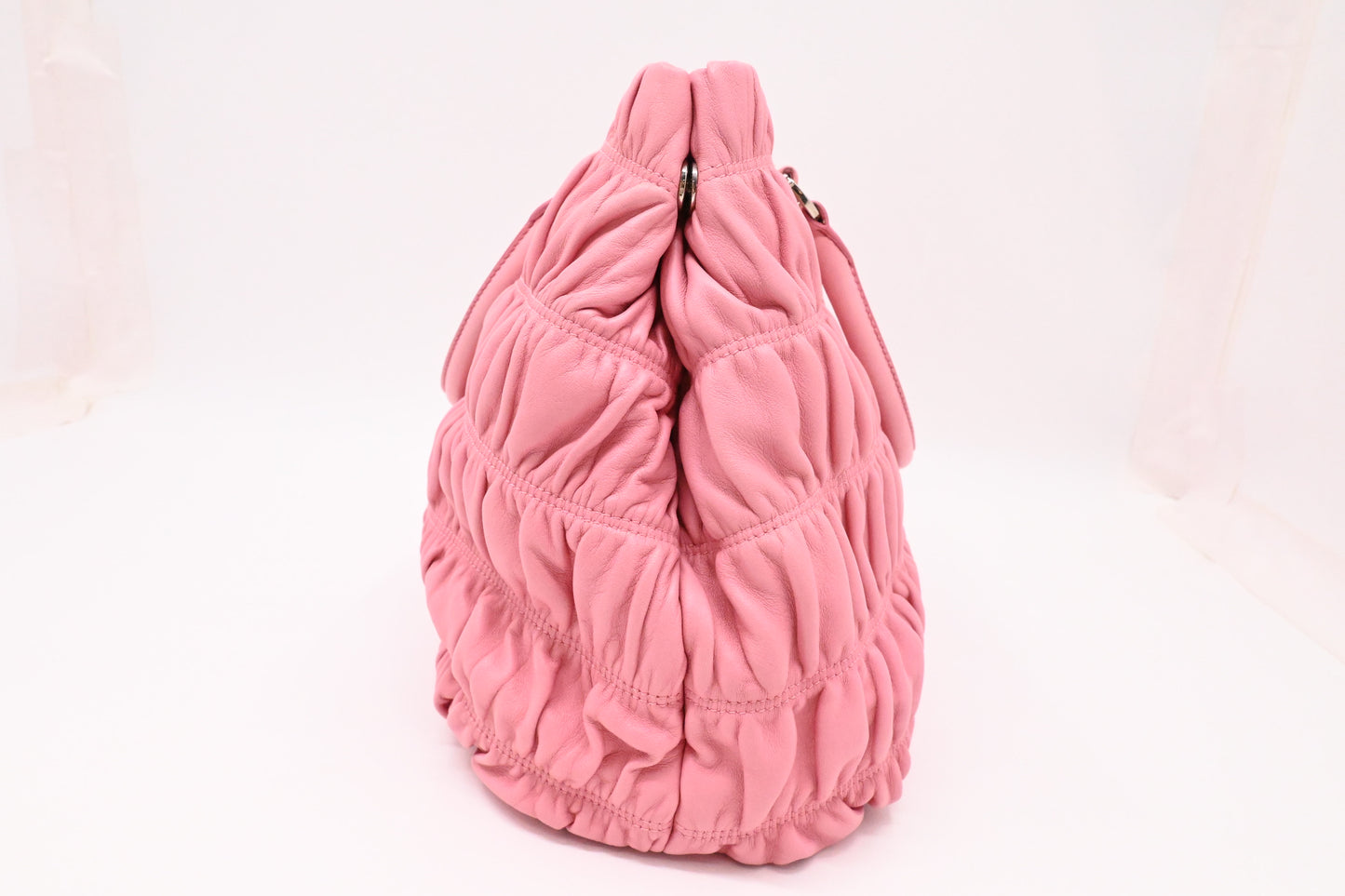 Prada Gaufre Convertible Tote Bag in Pink Leather