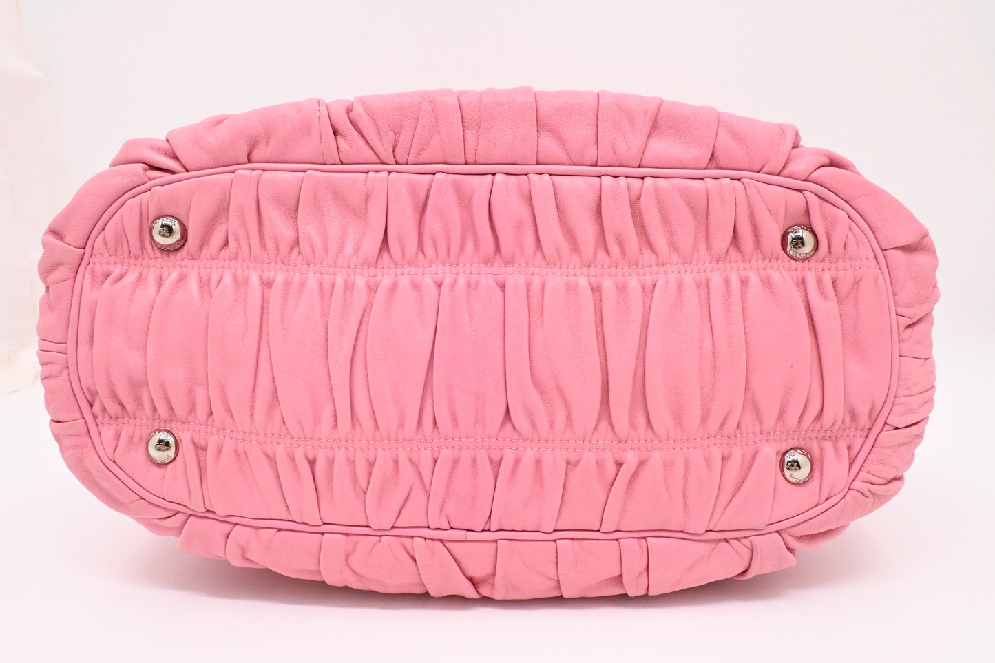 Prada Gaufre Convertible Tote Bag in Pink Leather