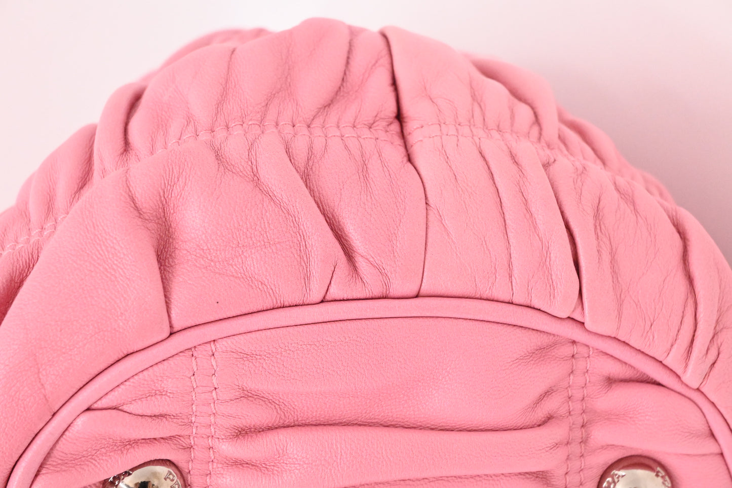 Prada Gaufre Convertible Tote Bag in Pink Leather
