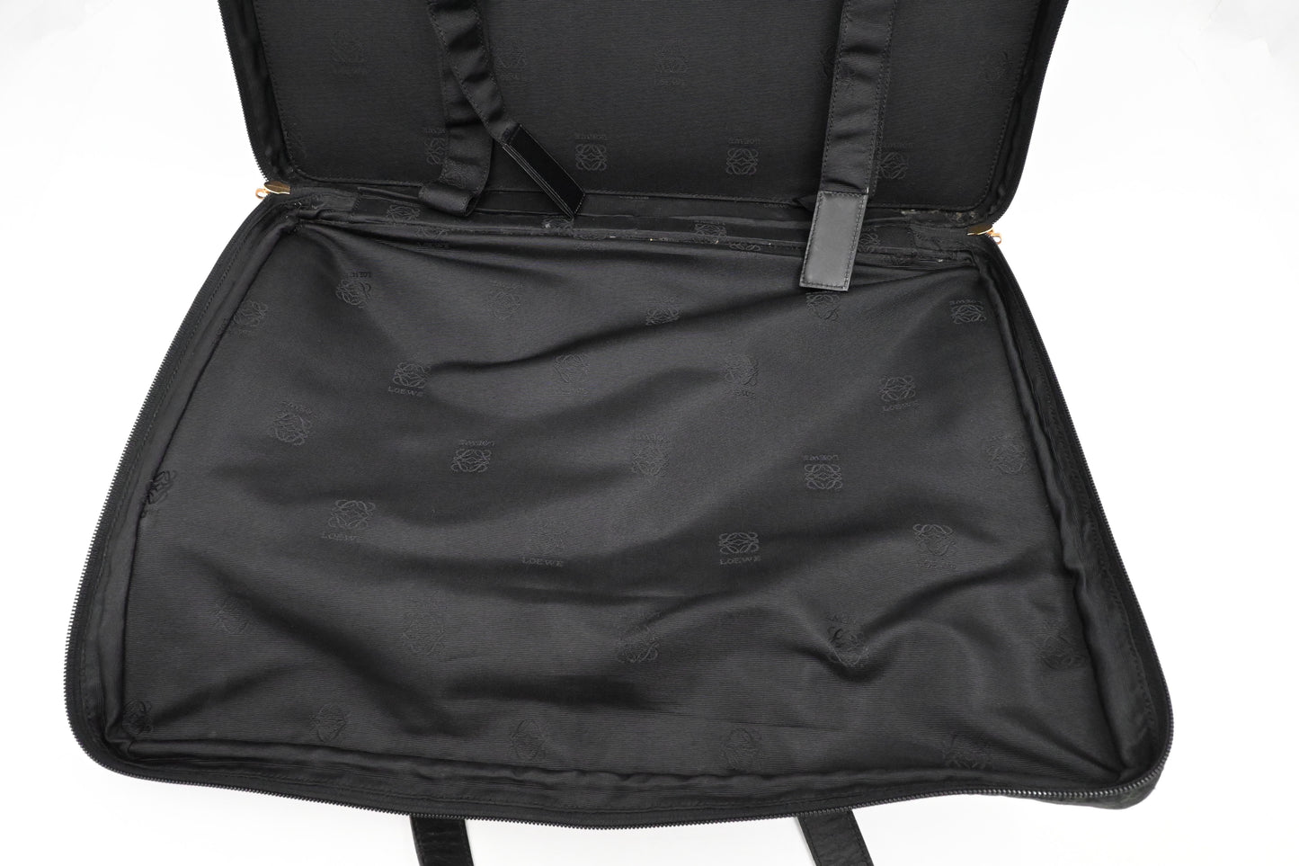 Loewe Anagram Two Way Bag in Black and Green canvas