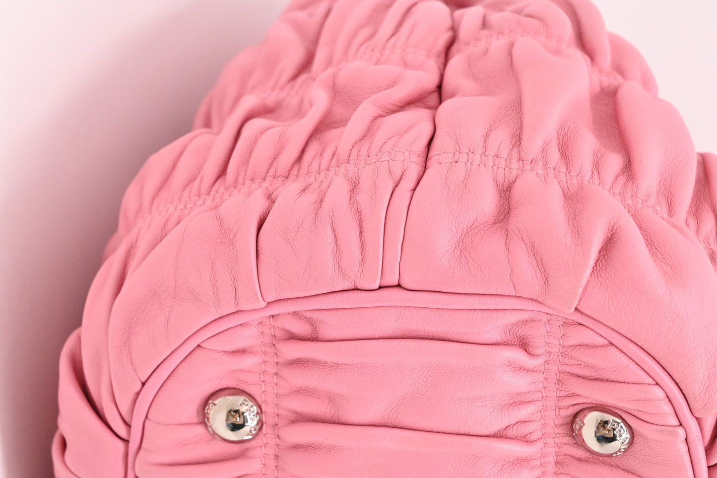 Prada Gaufre Convertible Tote Bag in Pink Leather
