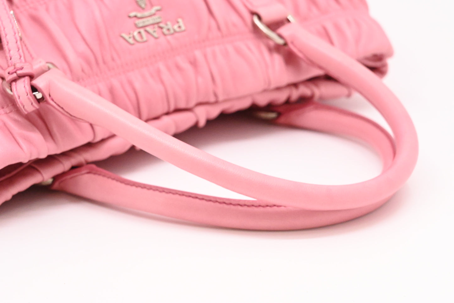 Prada Gaufre Convertible Tote Bag in Pink Leather