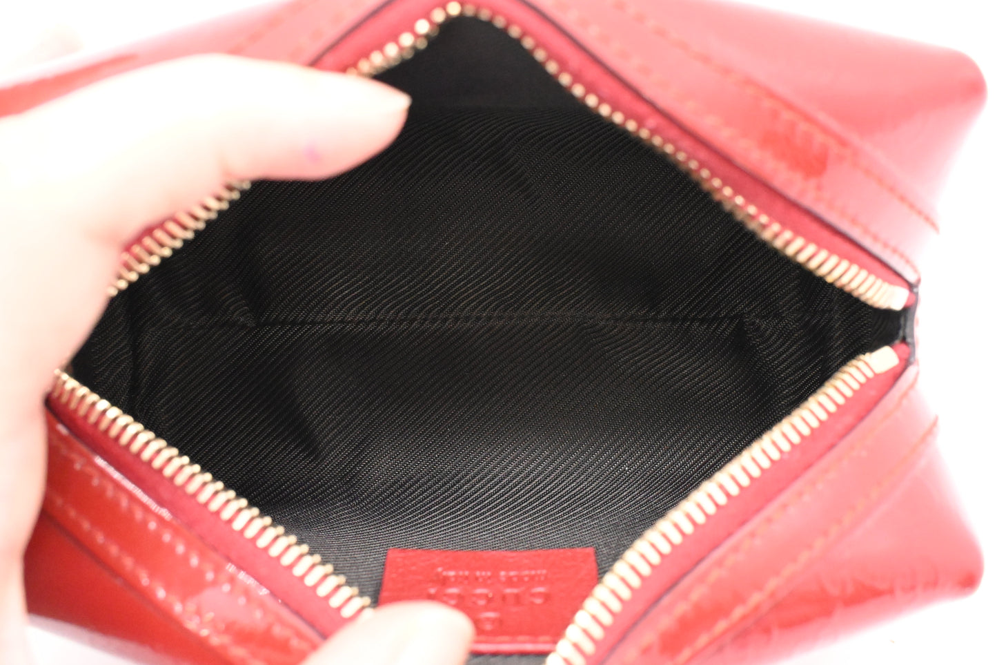 Gucci Pouch in Red Patent Leather