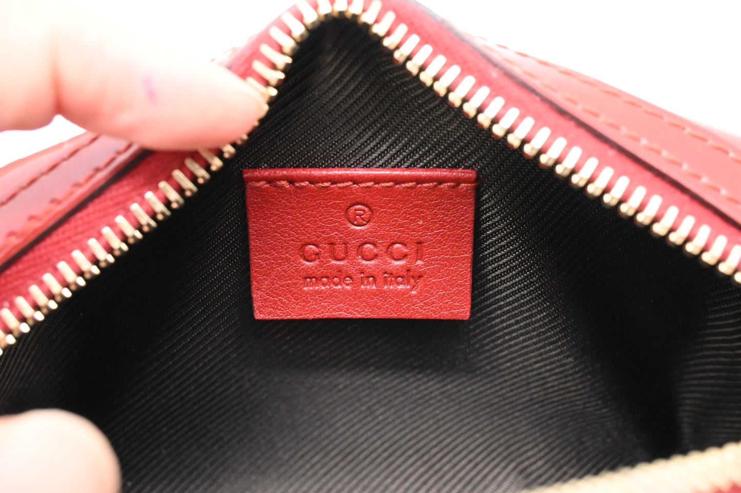Gucci Pouch in Red Patent Leather
