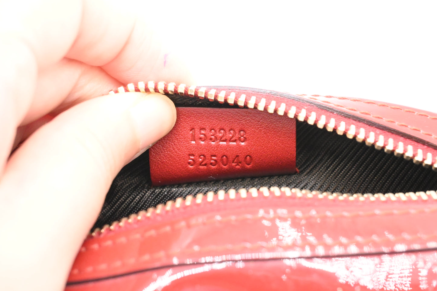 Gucci Pouch in Red Patent Leather