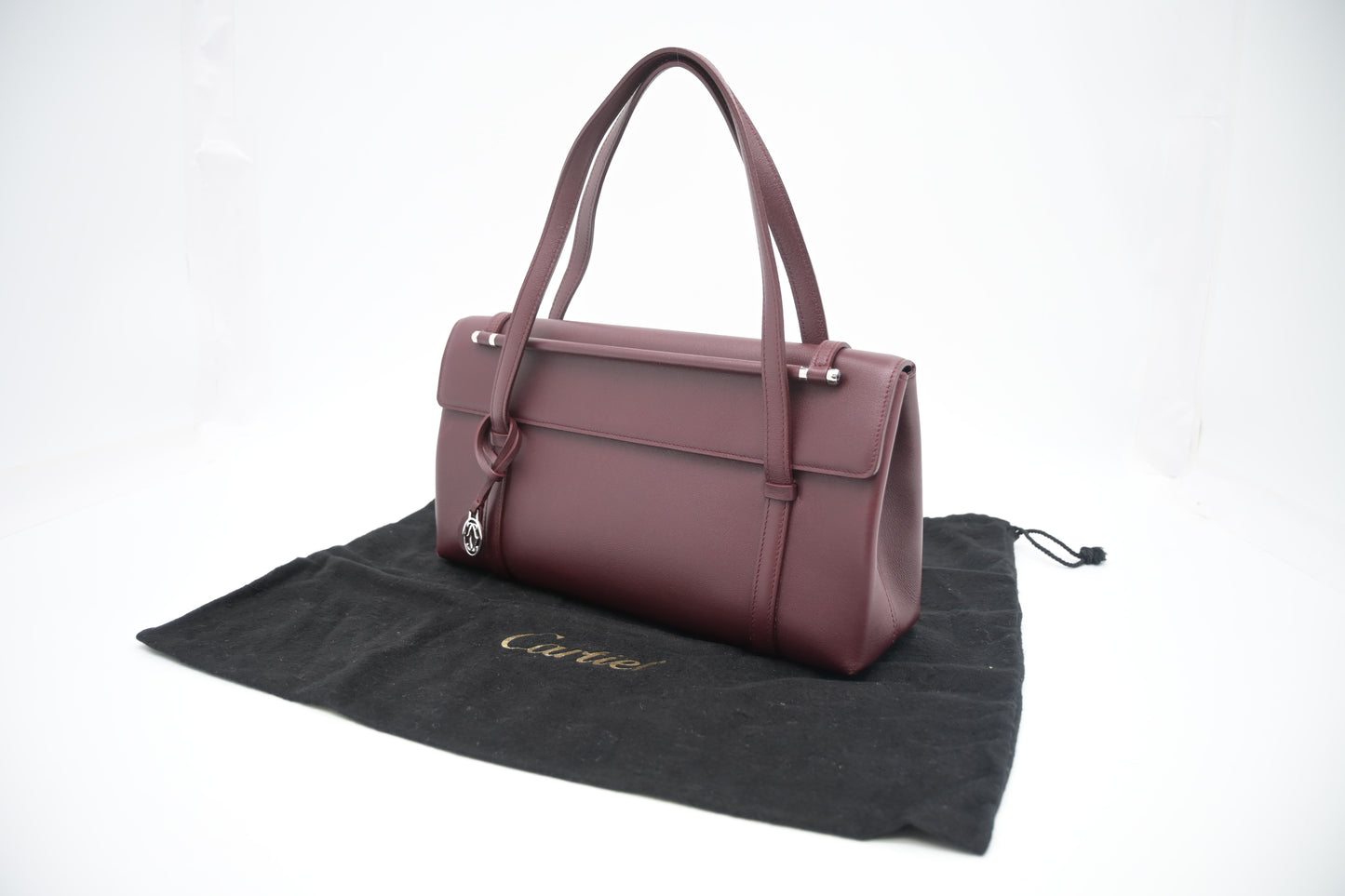 Cartier Handbag in Burgundy Leather