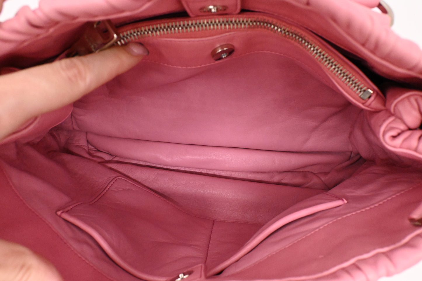 Prada Gaufre Convertible Tote Bag in Pink Leather