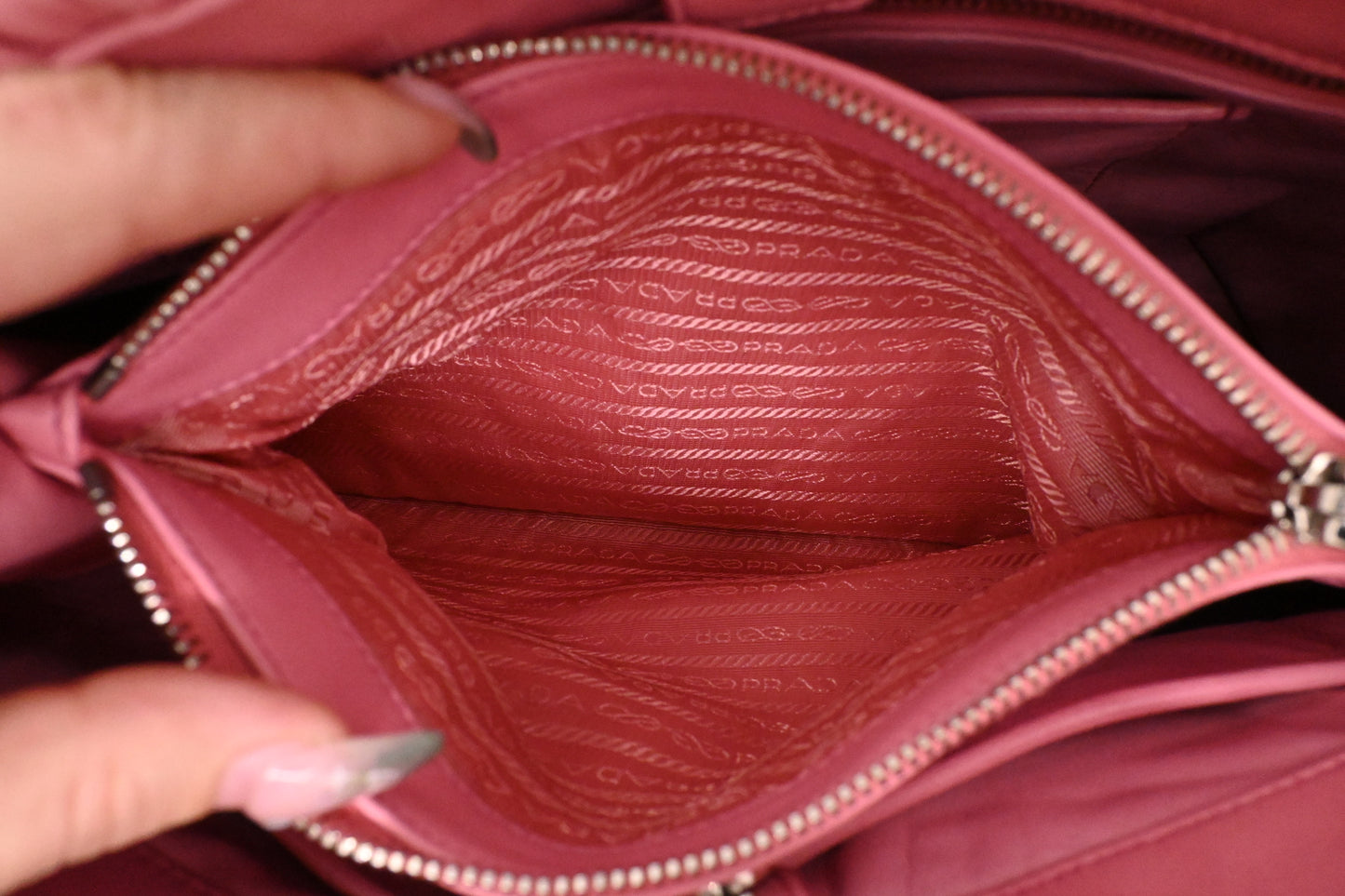 Prada Gaufre Convertible Tote Bag in Pink Leather