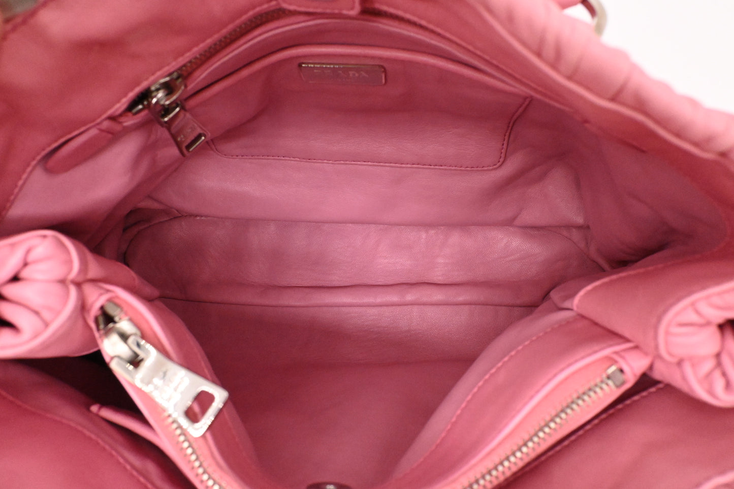 Prada Gaufre Convertible Tote Bag in Pink Leather