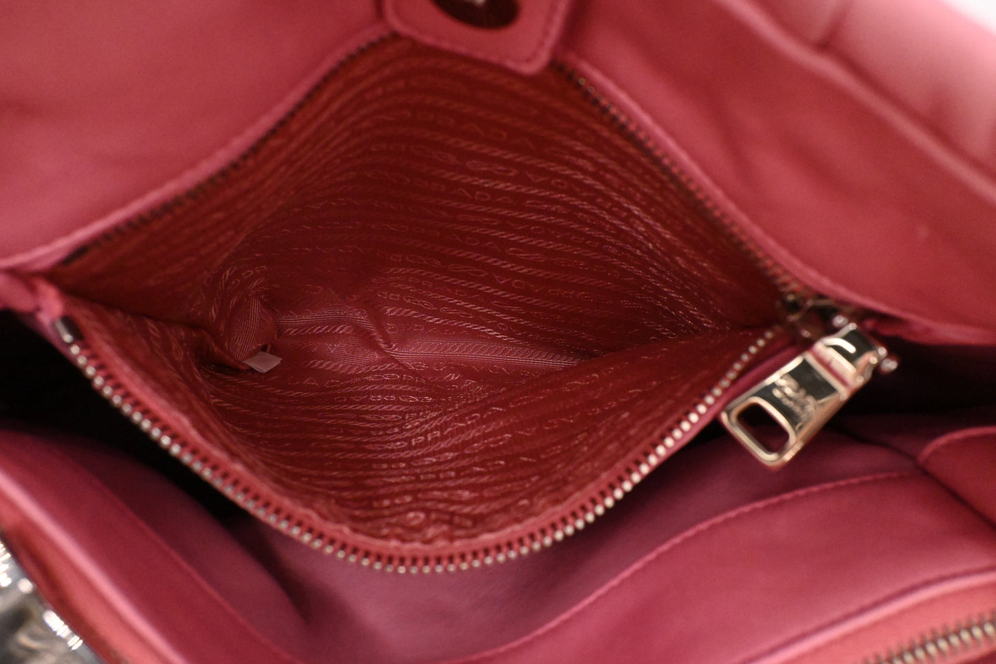 Prada Gaufre Convertible Tote Bag in Pink Leather