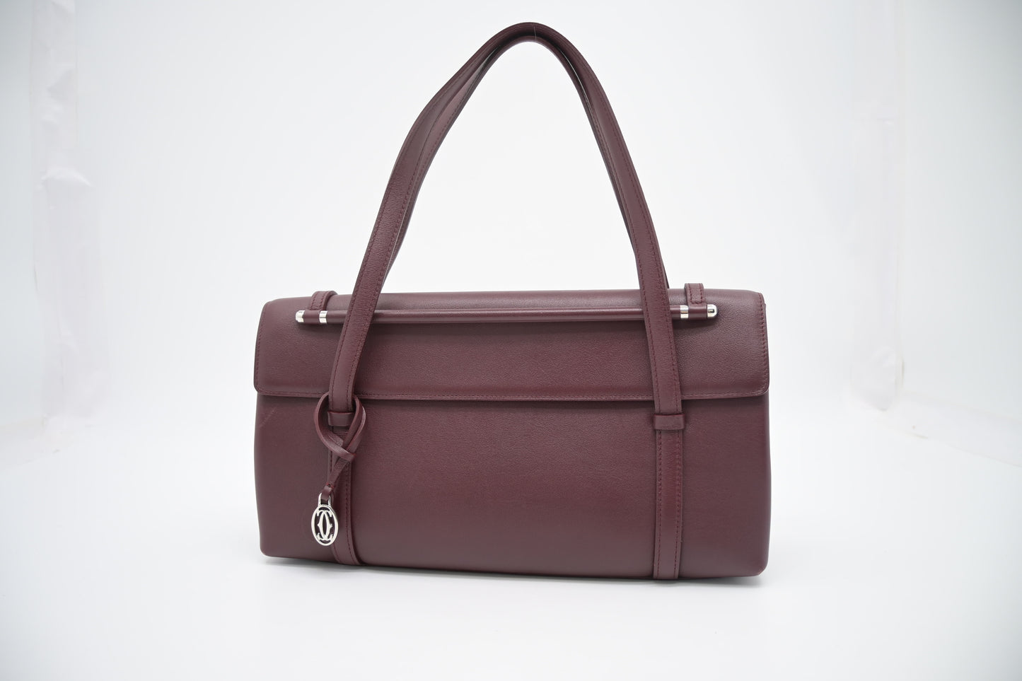Cartier Handbag in Burgundy Leather
