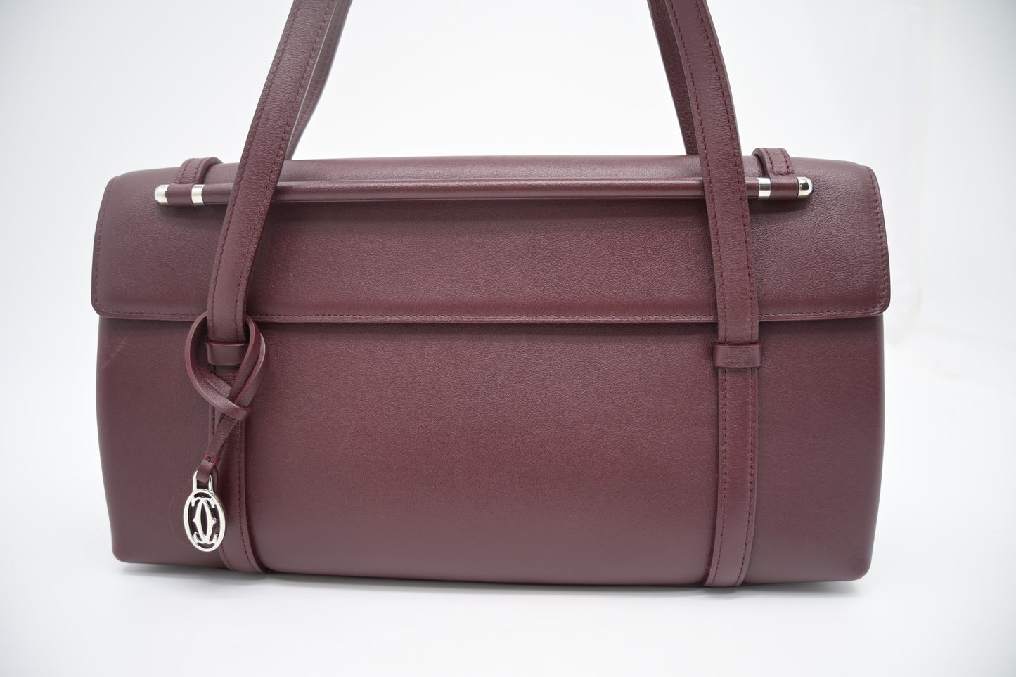 Cartier Handbag in Burgundy Leather
