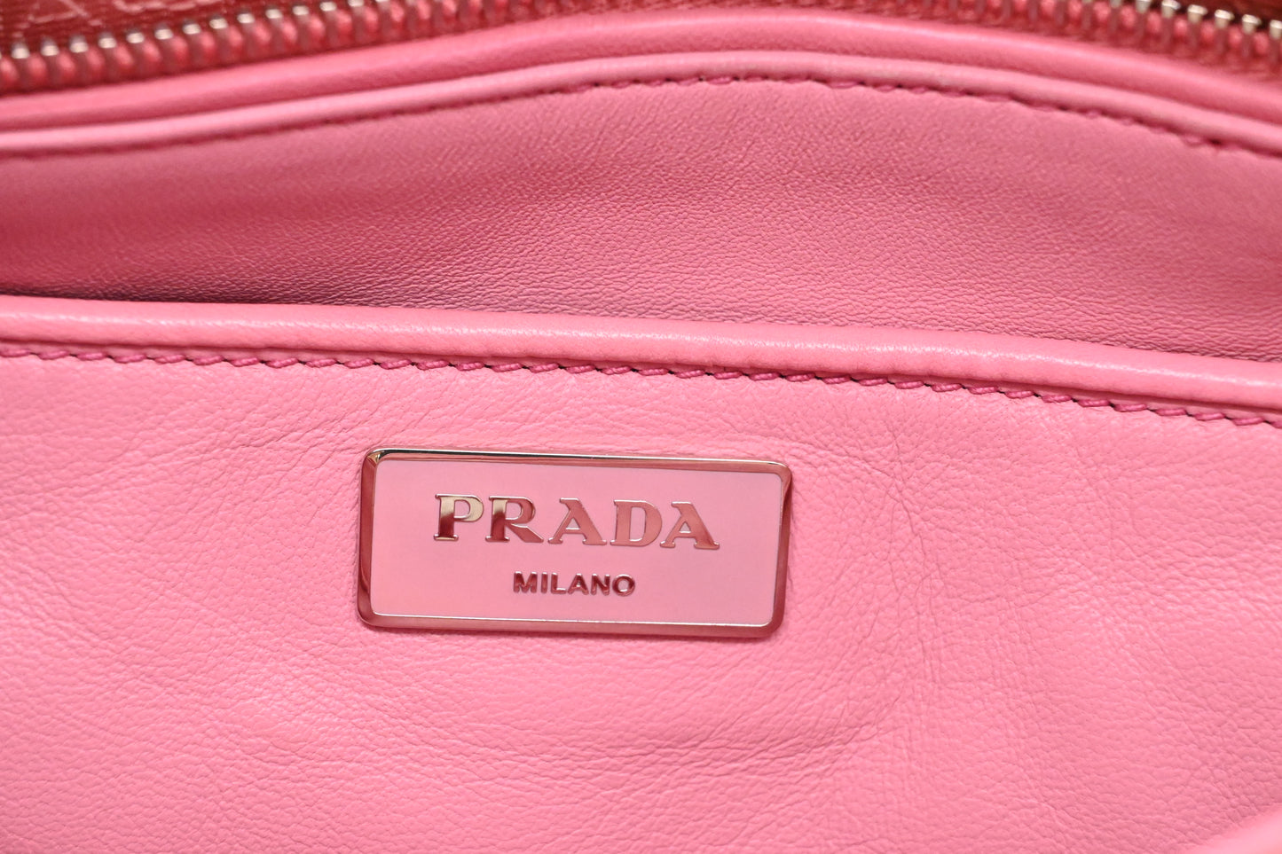 Prada Gaufre Convertible Tote Bag in Pink Leather