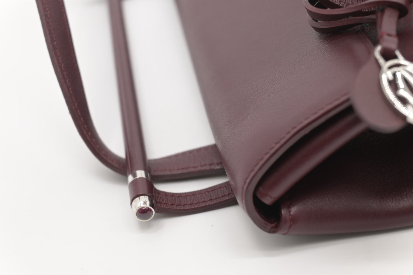 Cartier Handbag in Burgundy Leather