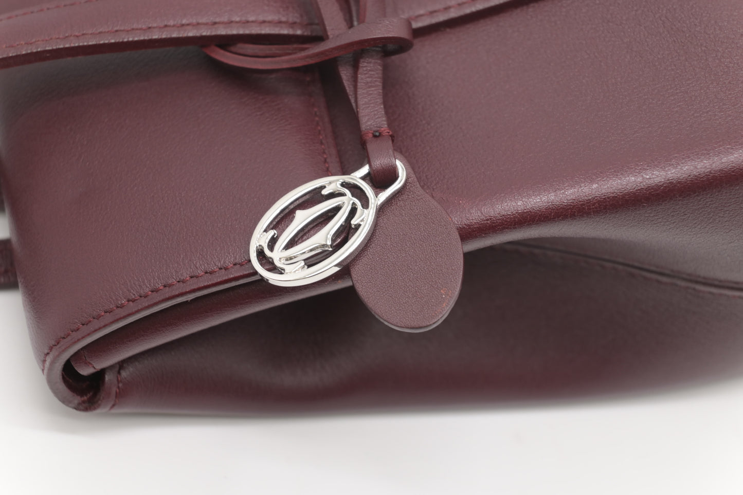 Cartier Handbag in Burgundy Leather
