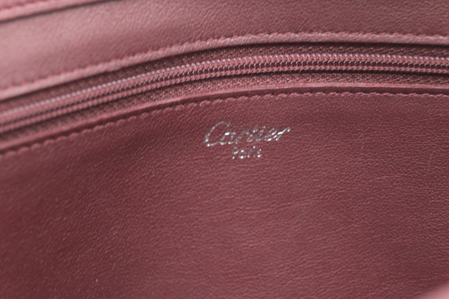 Cartier Handbag in Burgundy Leather