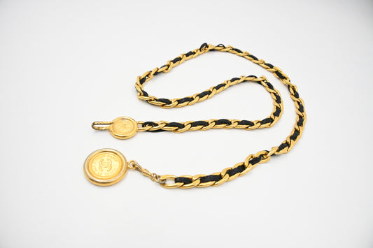 Chanel Leather Chain Belt