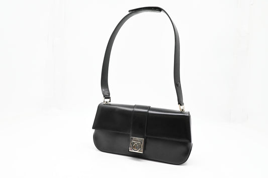 Ferragamo Shoulder Bag in Black Leather