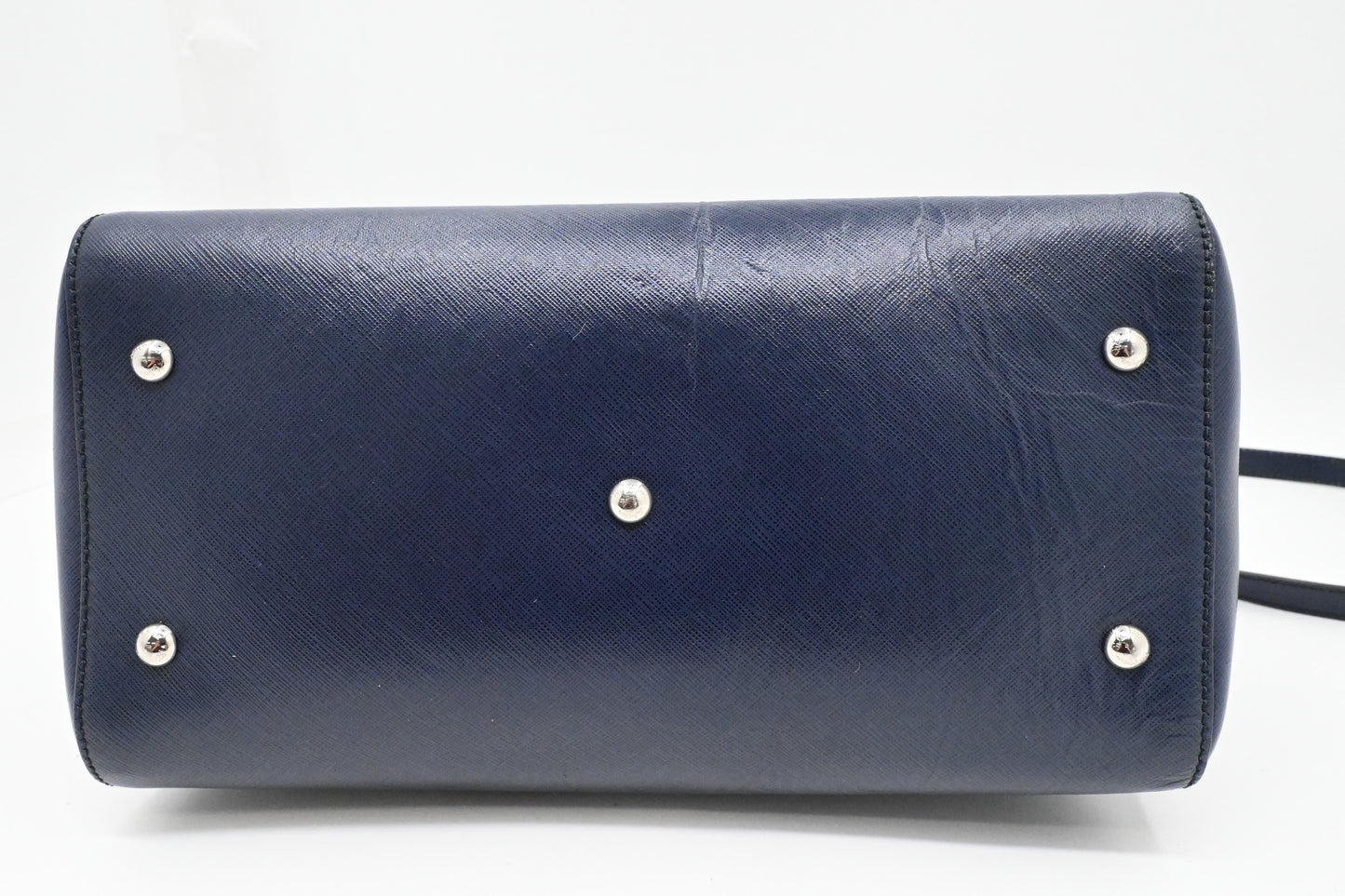 Ferragamo Two Way Bag in Blue Canvas and Leather
