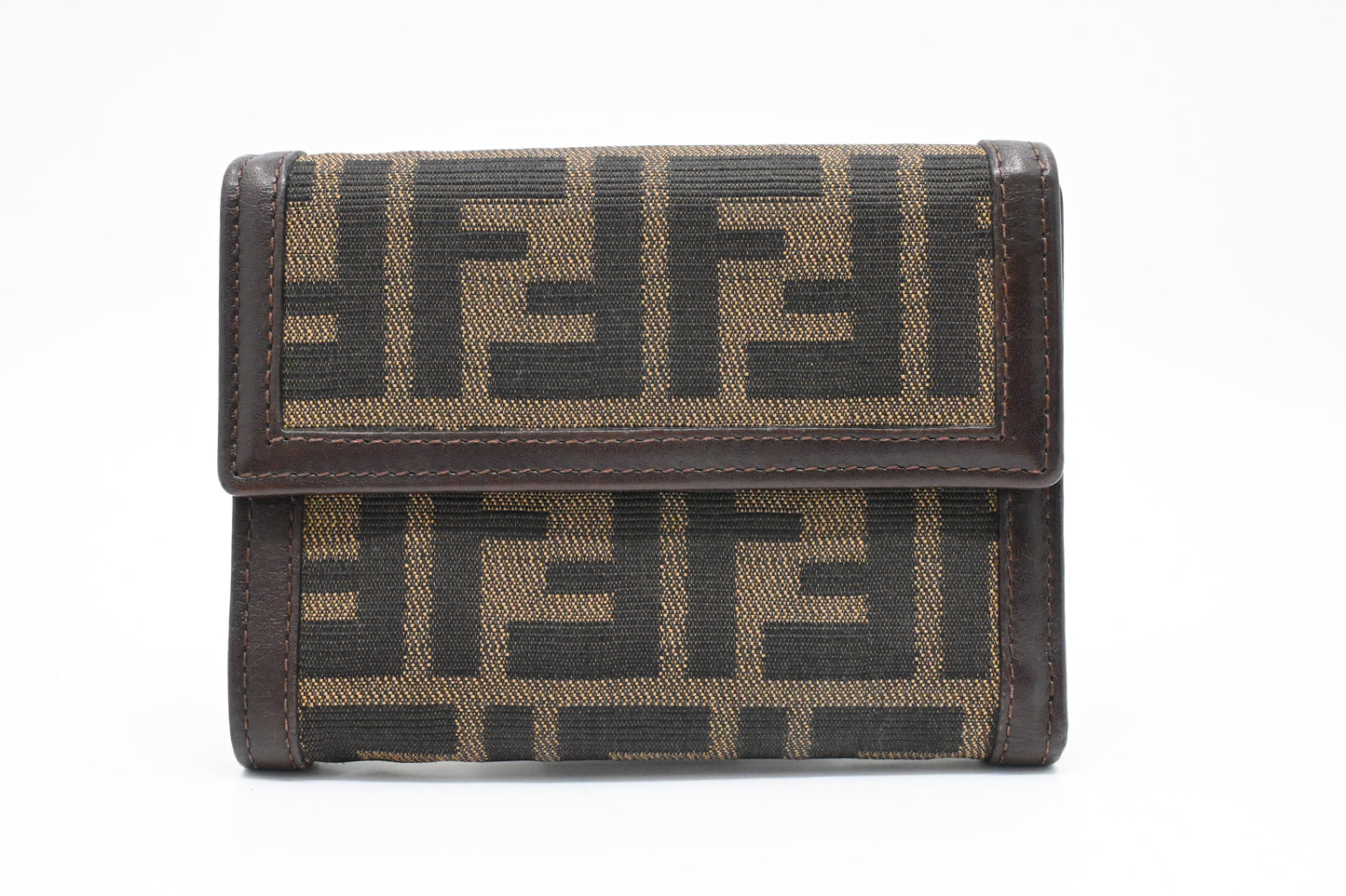 Fendi Compact Wallet in Zucca Canvas
