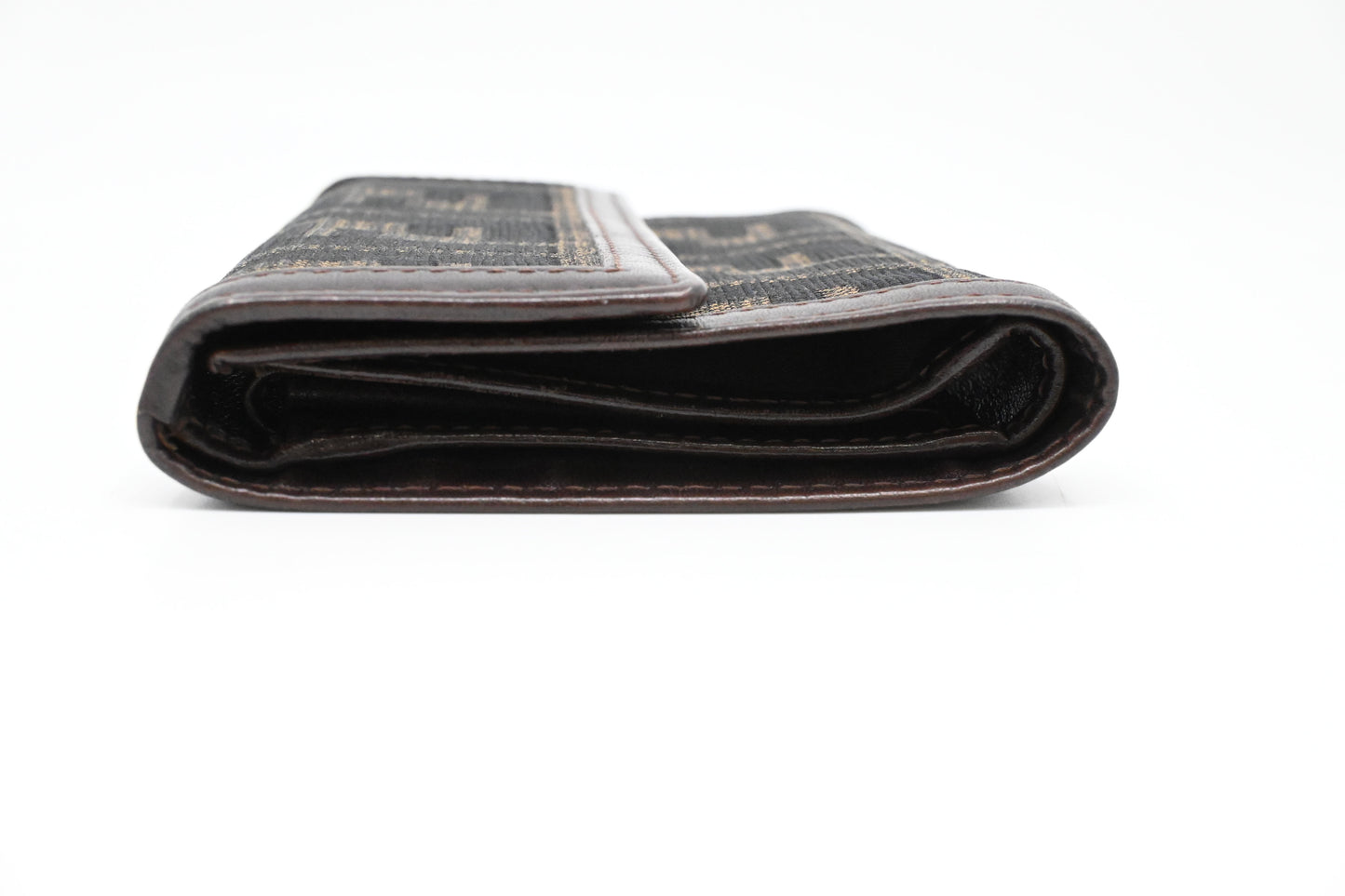 Fendi Compact Wallet in Zucca Canvas