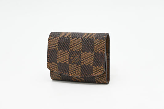 Louis Vuitton Cufflinks Case in Damier Ebene Canvas