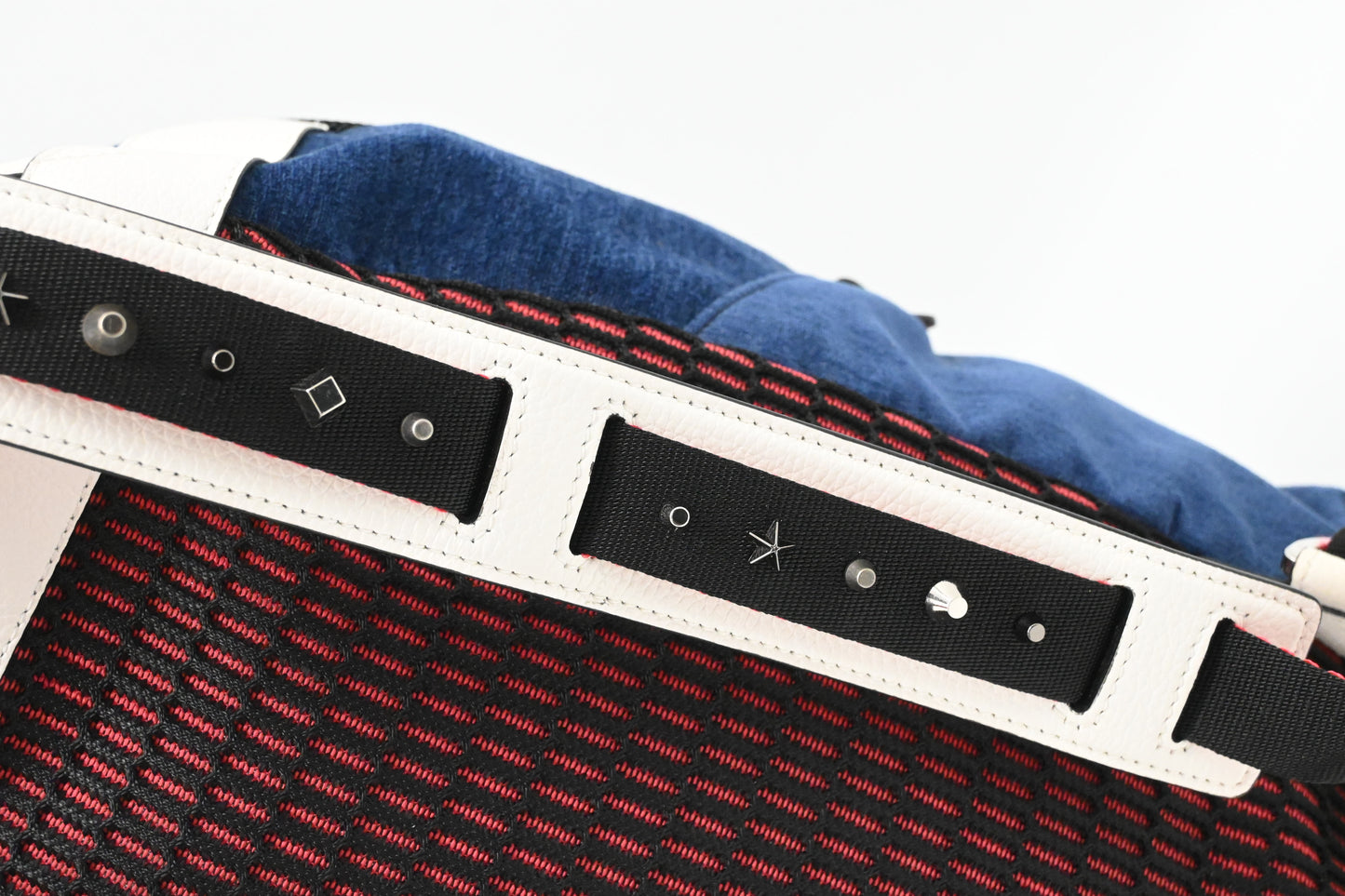 Louboutin Backloubi Backpack in Blue Velvet