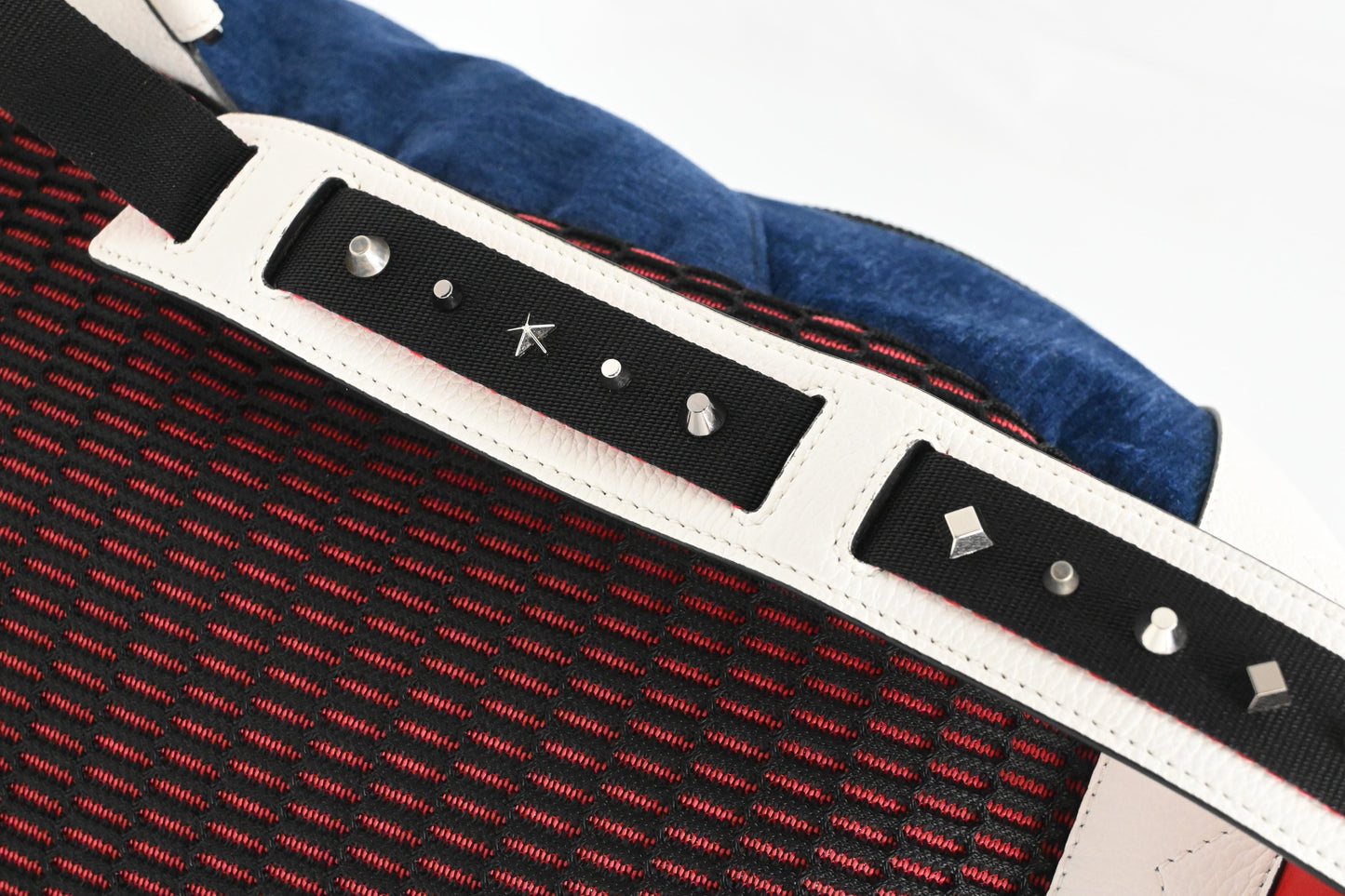 Louboutin Backloubi Backpack in Blue Velvet