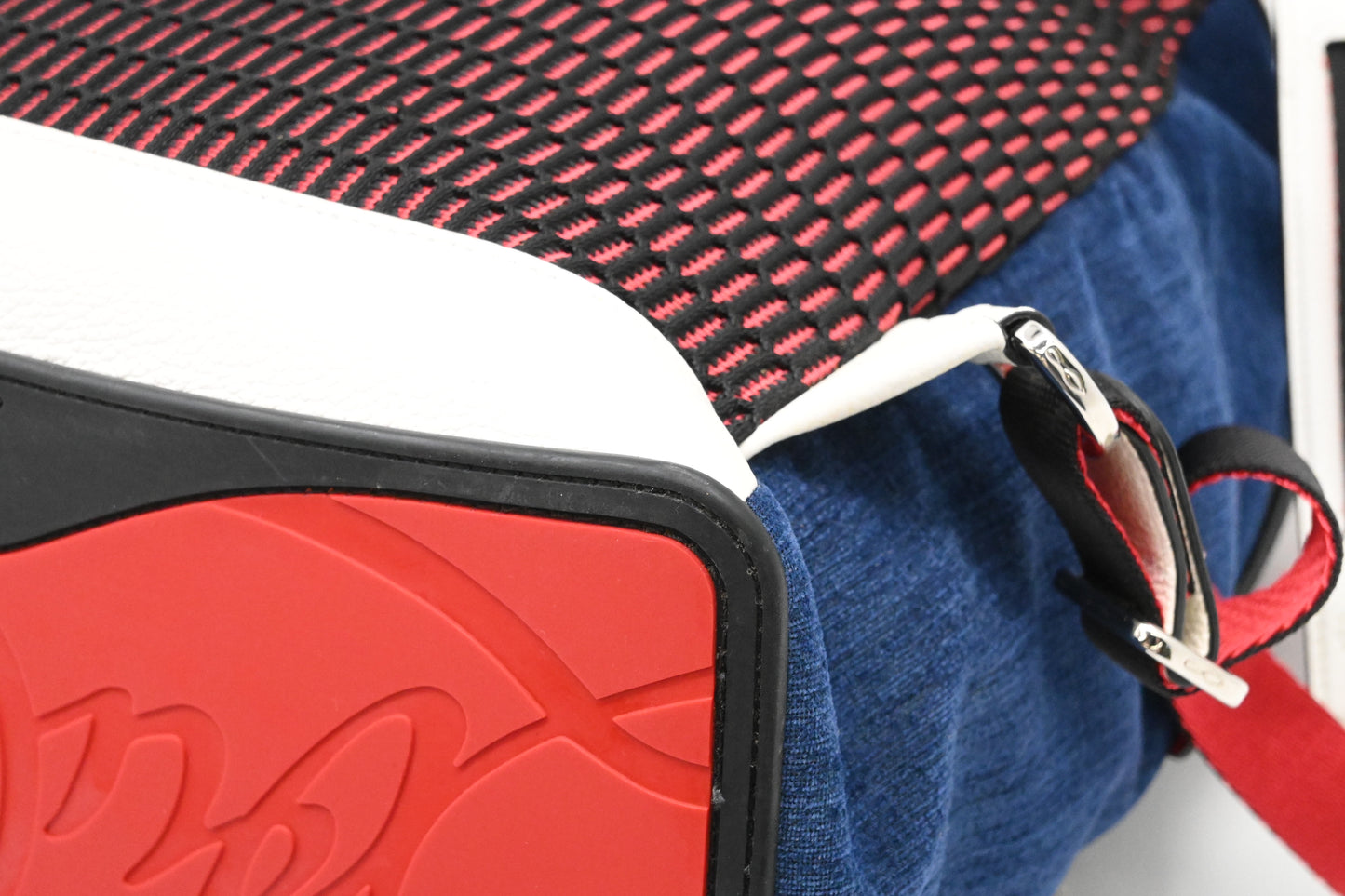 Louboutin Backloubi Backpack in Blue Velvet