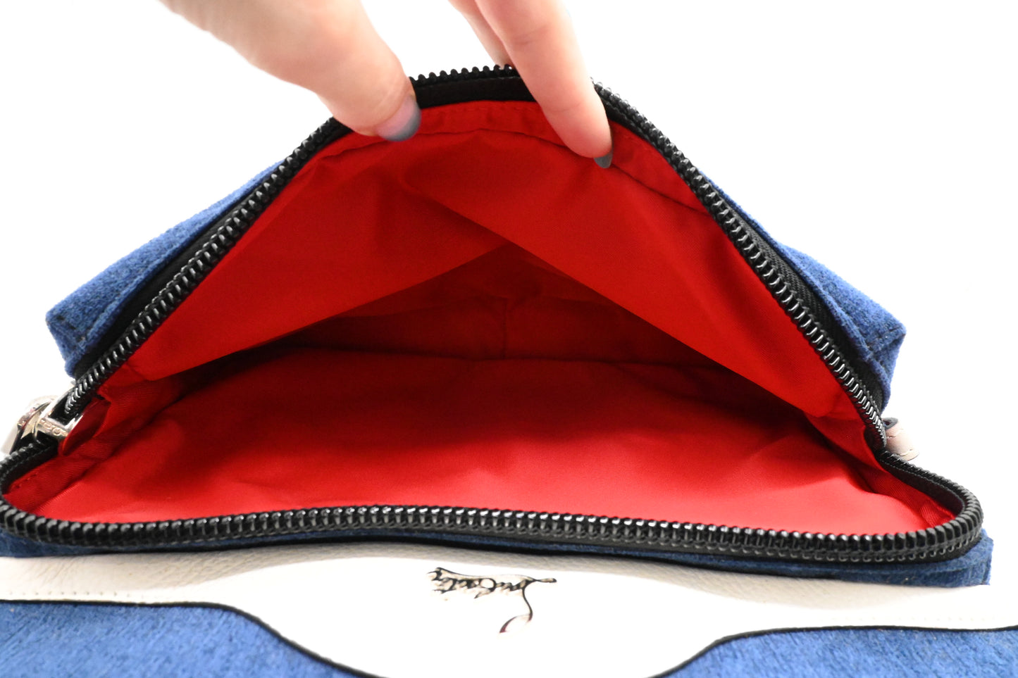 Louboutin Backloubi Backpack in Blue Velvet