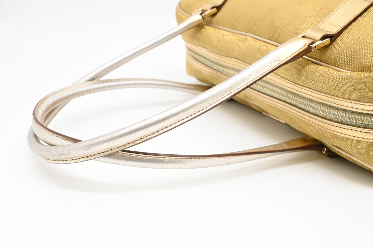 Gucci Boston Bag in Gold Canvas