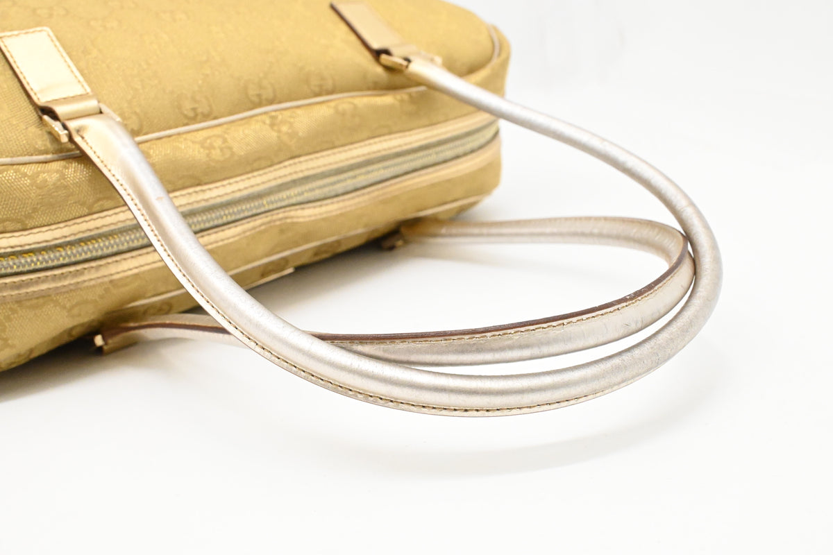 Gucci Boston Bag in Gold Canvas